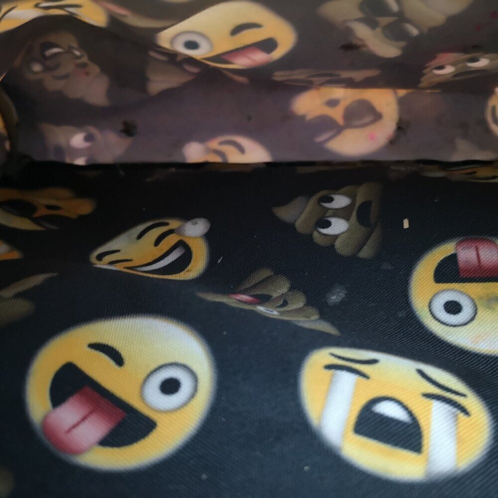 The Children's Place Youth's Unisex Black with Brown & Yellow Emoji's Backpack - Picture 4 of 10